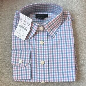 Crewcuts Button Down Pink and Blue Gingham Shirt